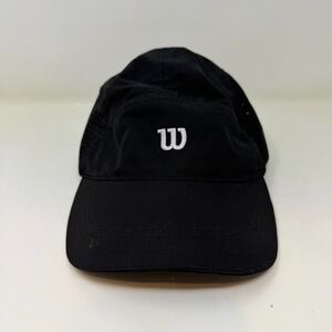 Wilson Lightweight Packable Tennis Cap Size S/M Black Ventilation Adjustable